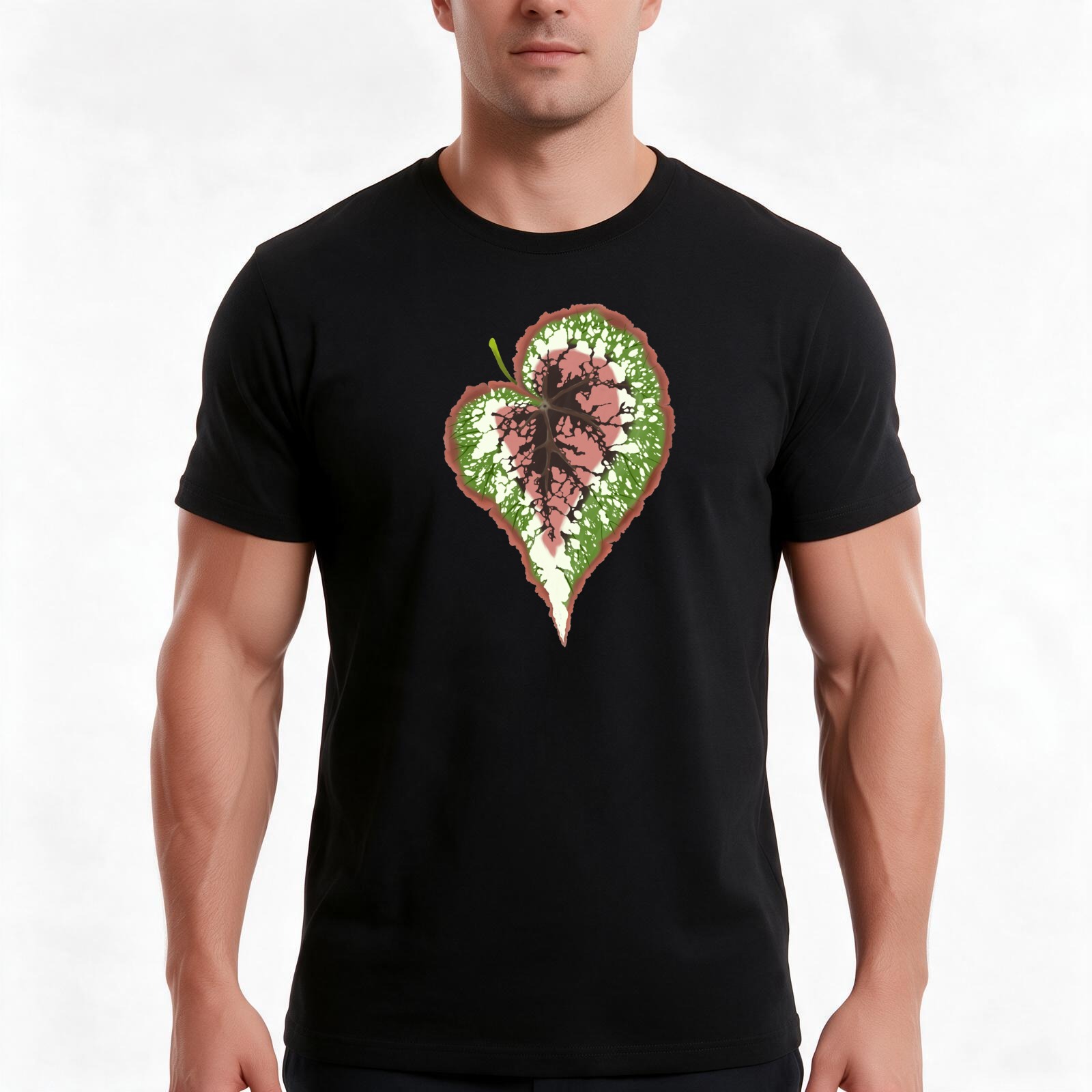 Begonia Rex - Begonia Rex T-Shirt, Summer Casual Cotton