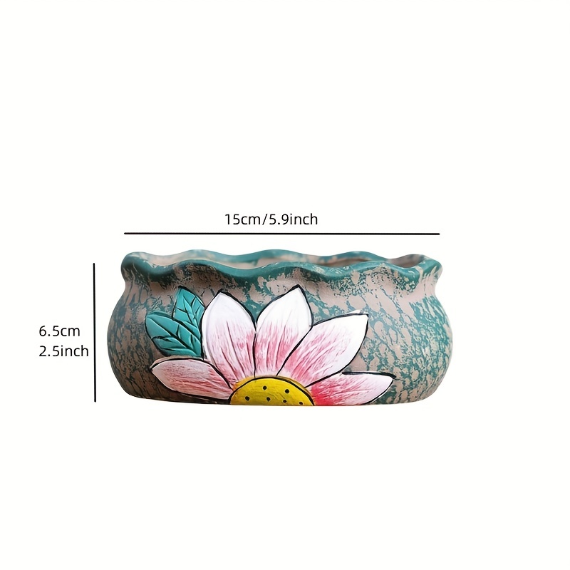 Vintage Hand-Painted Ceramic S - огляд і ціна Aloe Vera Pot