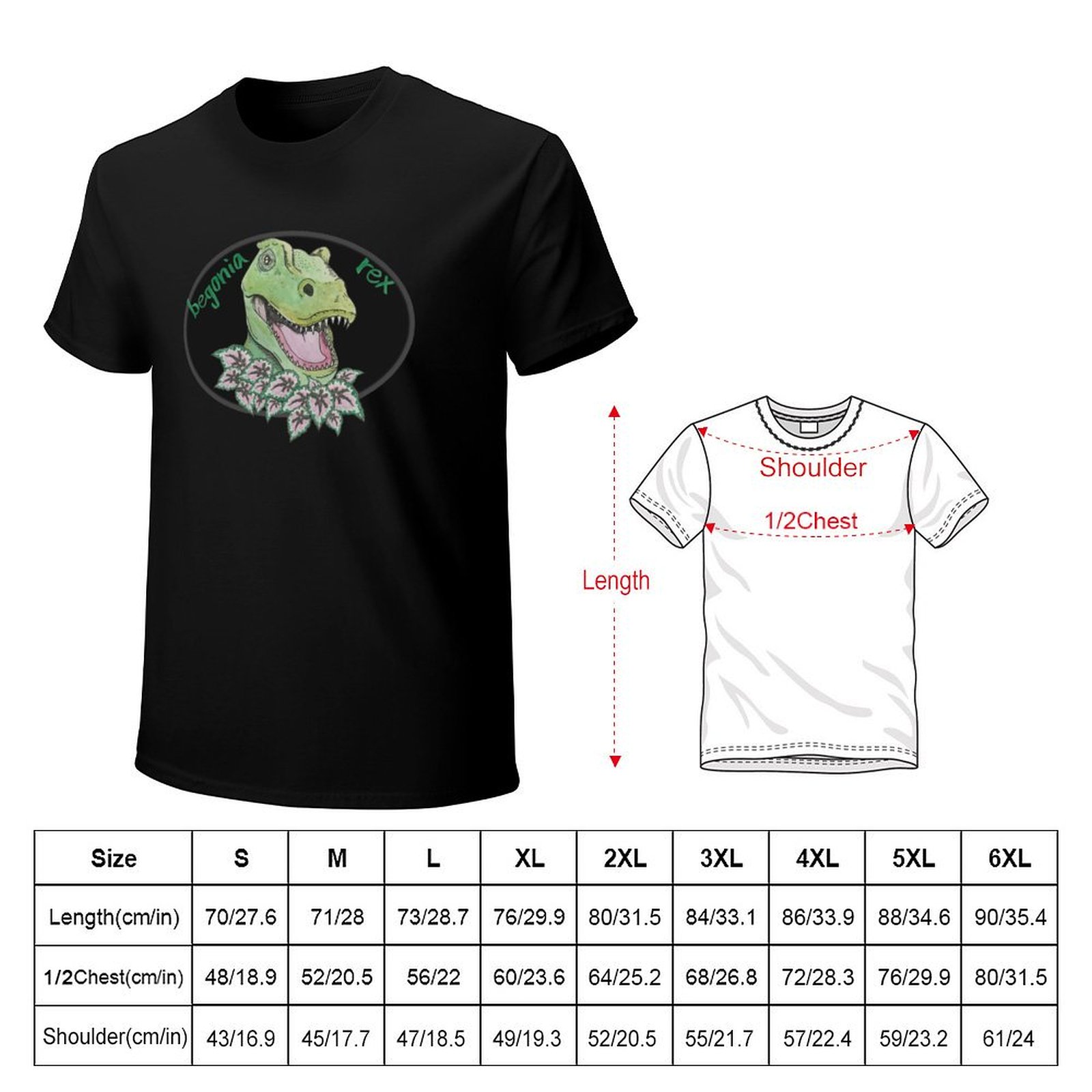 T rex begonia T-Shirt man t sh - огляд і ціна Begonia Rex