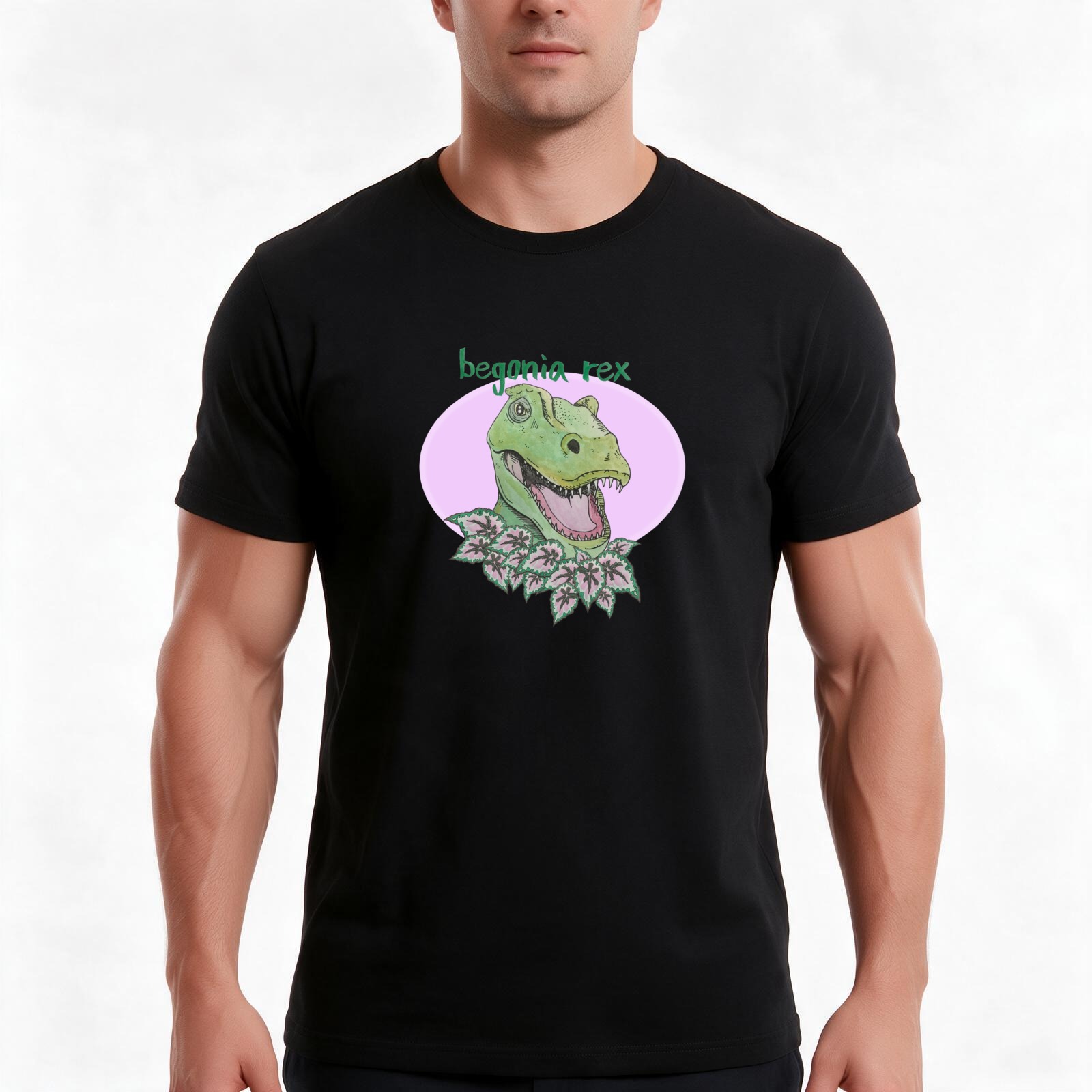 T rex begonia (pink) T-Shirt,  - огляд і ціна Begonia Rex